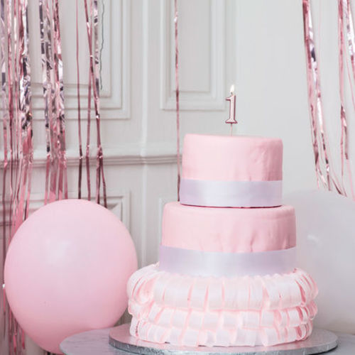 Bougie chiffre 8 en or rose Bougie pour gâteau d'anniversaire huit